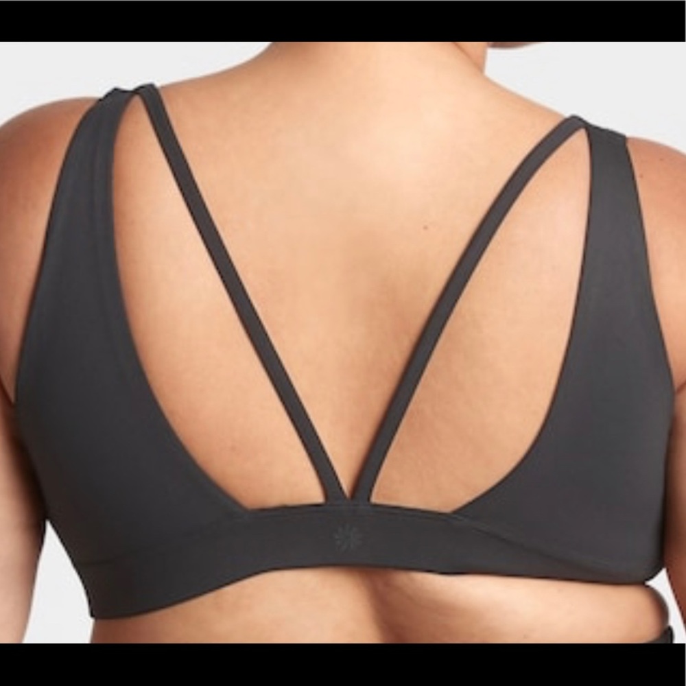 NWT athleta Exhale Bra D-DD  3X Black